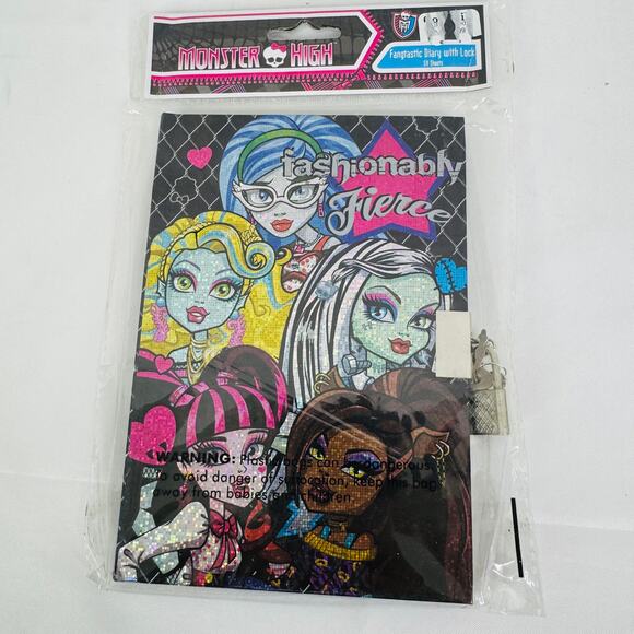 5 for $25| Monster High Fangtastic Diary with Lock 50 pages 2013 - Picture 5 of 6